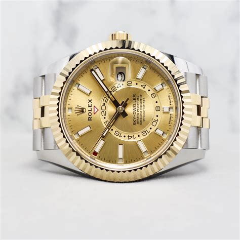 rolex sky dweller champagne dial jubilee